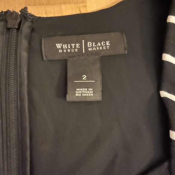 White House Black Market Slimming Striped Bandage Dress Black & White Size 2 - Picture 8 of 13